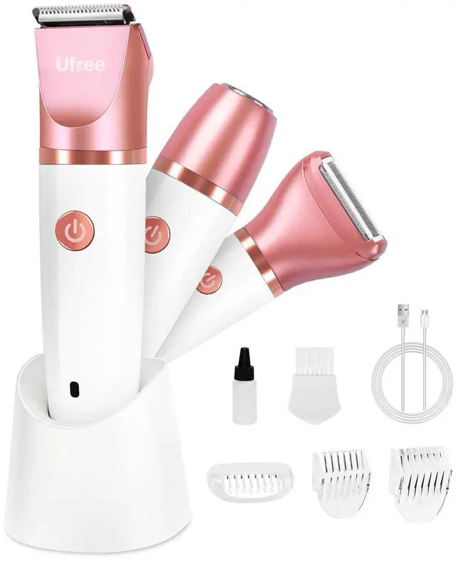 Main image of Ufree Electric Shaver Razors for Women Pubic Hair, Bikini Trimmer for Face and Body Hair, Wet & Dry Use Groomer, Hair Trimmer, Birthday Gifts for Women, Gold