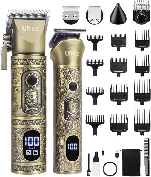 Main image of Ufree Hair Clippers for Men Professional with Beard Trimmer, Barber Clippers and Trimmers Set, Electric Razor Shavers for Men, Cordless Mens Grooming Kit for Nose, Face, Hair, Gifts