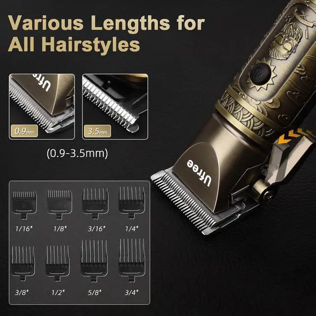 Alt view image 4 of 7 - Ufree Hair Clippers for Men Professional with Beard Trimmer, Barber Clippers and Trimmers Set, Electric Razor Shavers for Men, Cordless Mens Grooming Kit for Nose, Face, Hair, Gifts