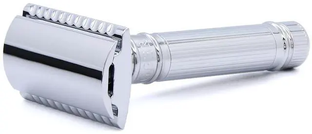 Alt view image 2 of 7 - Edwin Jagger DES89LBLAMZ Classic Long Handled Double Edge Manual Eco-Friendly and Reusable Safety Razor for Men and Women for Shaving cream or Soap Fits All DE Razor Blades (Lined)