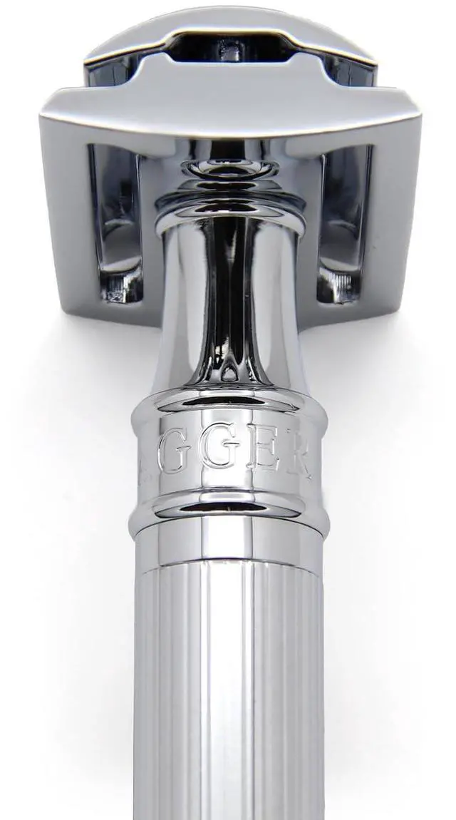 Alt view image 3 of 7 - Edwin Jagger DES89LBLAMZ Classic Long Handled Double Edge Manual Eco-Friendly and Reusable Safety Razor for Men and Women for Shaving cream or Soap Fits All DE Razor Blades (Lined)