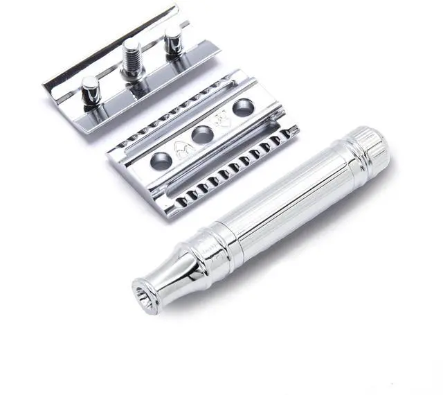 Alt view image 5 of 7 - Edwin Jagger DES89LBLAMZ Classic Long Handled Double Edge Manual Eco-Friendly and Reusable Safety Razor for Men and Women for Shaving cream or Soap Fits All DE Razor Blades (Lined)