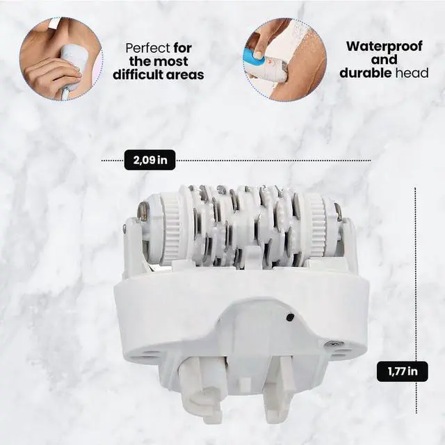 Alt view image 4 of 6 - Braun Replacement Hair Removal Head 67030946 Compatible with Braun Silkepil 7 Xpressive Pro and Braun Silk Epil 5, White