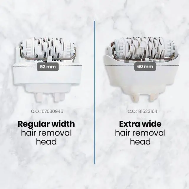 Alt view image 6 of 6 - Braun Replacement Hair Removal Head 67030946 Compatible with Braun Silkepil 7 Xpressive Pro and Braun Silk Epil 5, White