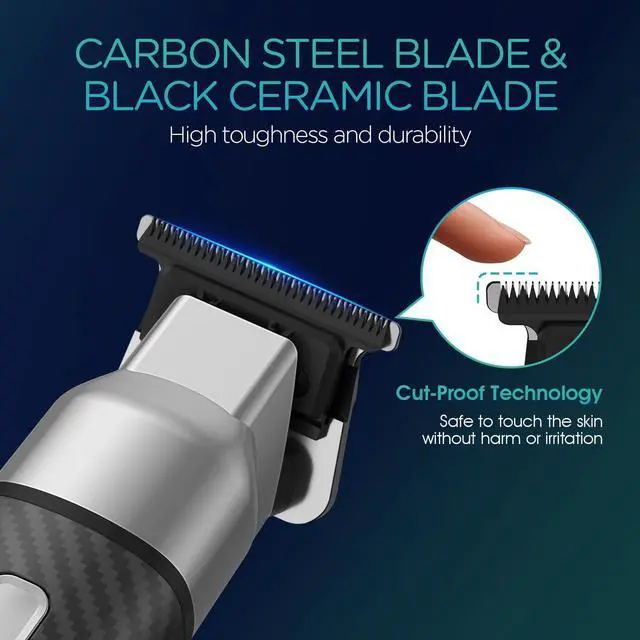 Alt view image 4 of 7 - VOYOR Body Hair Trimmer for Men,Electric Razor,Versatile Groin & Body Trimmer,Waterproof and Cordless Shaver, Manscaper for Men, USB-C Charging Groomer,Ceramic Blade Razor Male Grooming HT310 (Black)