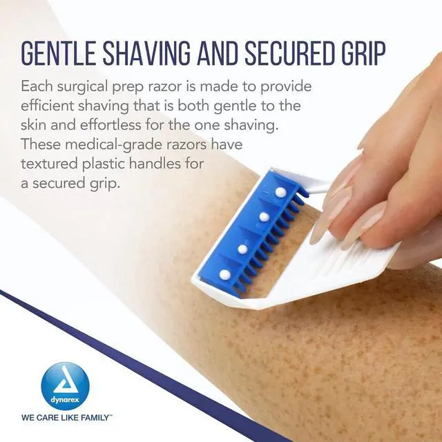 Alt view image 5 of 7 - Dynarex 4251 Gallant Disposable Prep Razor, Pack of 250