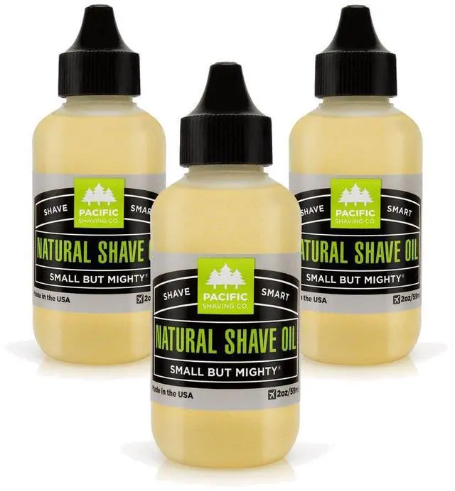 Main image of Pacific Shaving Company Natural Shaving Oil - Shaving Oil for Men & Women - Avocado Oil, Sunflower Seed Oil & Vitamin E Oil for Face, Legs, Arms & Full Body - Unisex Beard & Shave Care (2 Fl Oz)