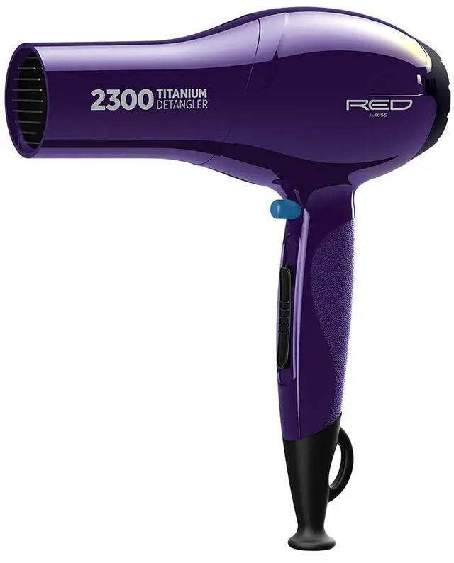 Alt view image 2 of 7 - RED by Kiss Titanium 2300 Detangler Dryer 4X Faster Straightening 3 Bonus Titanium Detangler Pik Included (Hair Dryer)