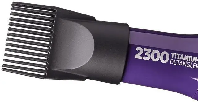 Alt view image 6 of 7 - RED by Kiss Titanium 2300 Detangler Dryer 4X Faster Straightening 3 Bonus Titanium Detangler Pik Included (Hair Dryer)