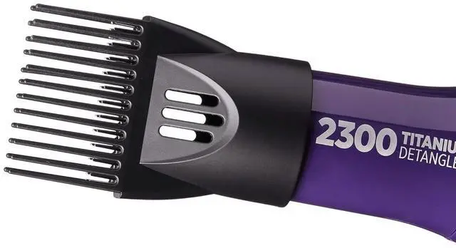 Alt view image 7 of 7 - RED by Kiss Titanium 2300 Detangler Dryer 4X Faster Straightening 3 Bonus Titanium Detangler Pik Included (Hair Dryer)