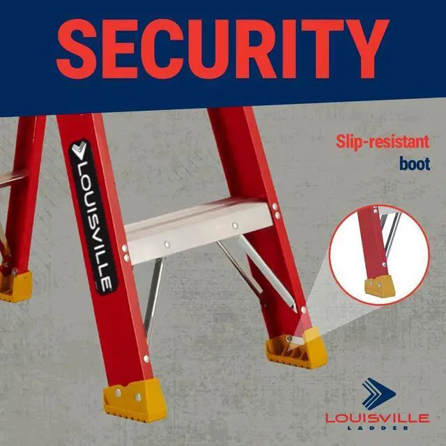 Alt view image 3 of 7 - Louisville Ladder 4-Foot Fiberglass Step Ladder, 300-Pound Load Capacity, Type IA, L-3016-04