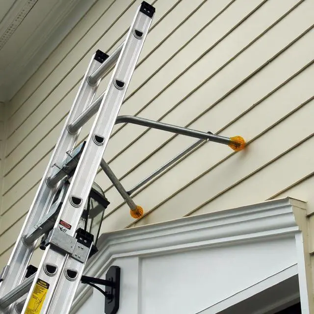 Alt view image 6 of 6 - Tie Down Roof Zone Height Adjustable Roofing Standoff Safety Ladder Stabilizer w/Surface Protection | Quick Connect Assembly | Great for Residential/Commercial/Industrial