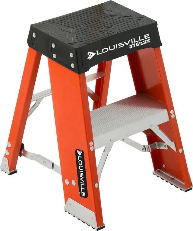 Main image of Louisville Ladder 2-Foot Fiberglass Step Stool Industrial, 375-Pound Load Capacity, Type IAA, FY8002