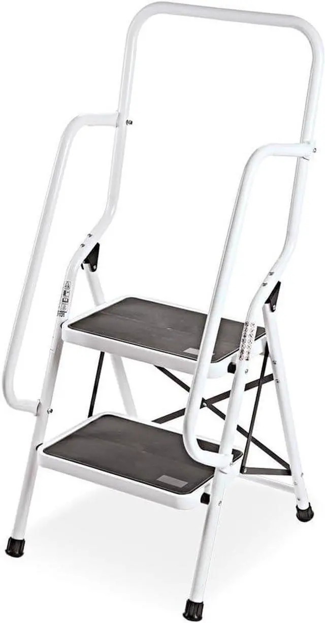 Main image of Collections Etc Genius Safety 2 Step Ladder Folding Stool