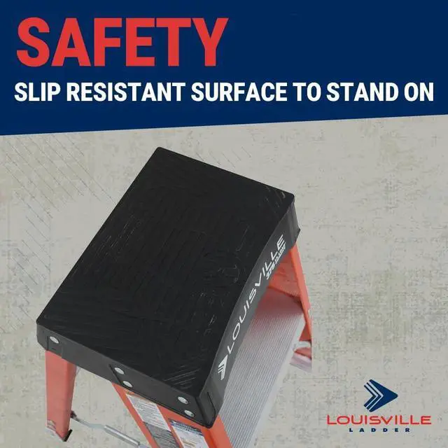 Alt view image 3 of 5 - Louisville Ladder 2-Foot Fiberglass Step Stool Industrial, 375-Pound Load Capacity, Type IAA, FY8002