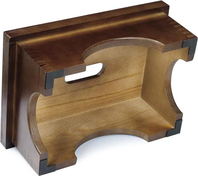Alt view image 3 of 7 - ECROCY Step Stools for Adults Pre-Assembled, Sturdy Wooden Step Stool Lightweight, Portable Bedside Step Stool with Smooth Finish
