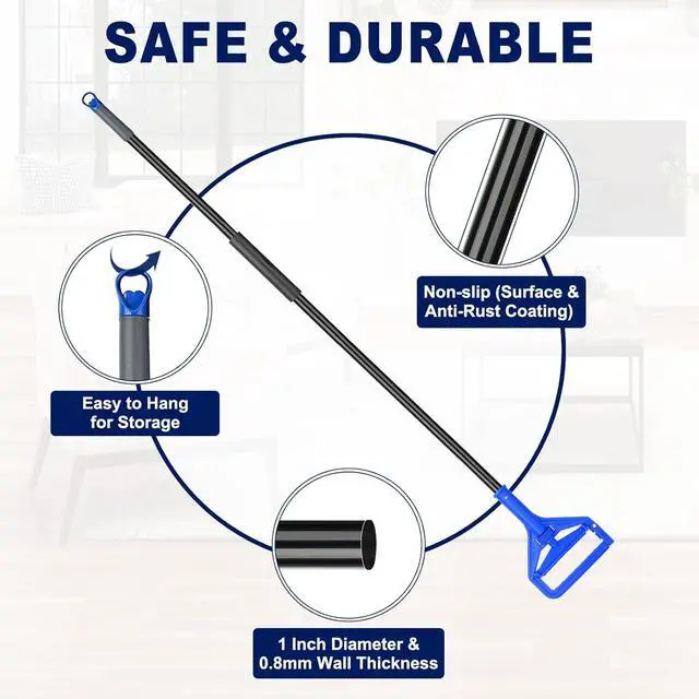 Alt view image 4 of 7 - KeFanta 60 Inch Mop Handle Commercial Heavy Duty,Industrial Metal Mop Stick Replacement Quick Change,Wet Mops Head Replacement Holder for Floor Cleaning,3 Pack