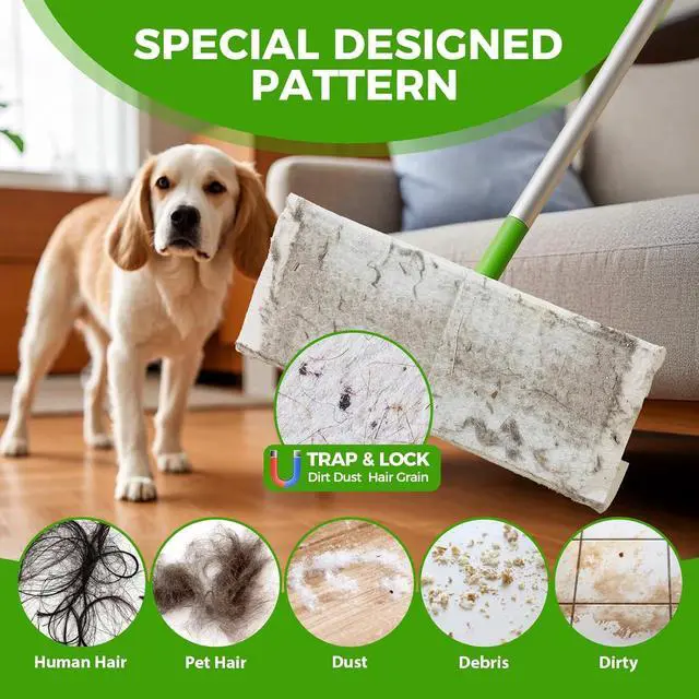 Alt view image 3 of 7 - Dry Mop Refills 240 Count Sweeper Disposable Dusting Cloths Dry Sweeping Refills Dry Duster Cloths Mop Pads Floor Cloth Refills Electrostatic Cloths