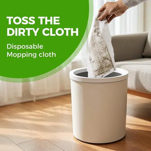 Alt view image 7 of 7 - Dry Mop Refills 240 Count Sweeper Disposable Dusting Cloths Dry Sweeping Refills Dry Duster Cloths Mop Pads Floor Cloth Refills Electrostatic Cloths