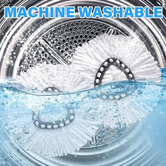 Alt view image 7 of 7 - Mop Replacement Heads for O Cedar: Mop Replace Head Easy Wring Spin - Mop Heads Replacements Easy to Clean Install and Replaceable Mop Head Machine Washable (6pack)