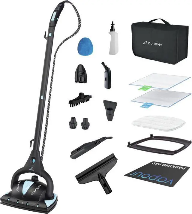 Main image of Euroflex Vapour Pro 20-Piece Steam Mop with Built-In All-in-One Portable Steam Cleaner; Ranked #1 by Good Housekeeping; 295°F & 50 PSI; Kills 99.9% Bacteria & Viruses (H1N1); 5-Year Warranty