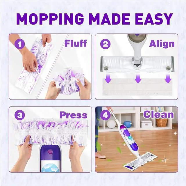 Alt view image 6 of 6 - Power Mop Pads Refills for Swiffer PowerMop Multi-Surface Mopping Pad Disposable Replacement Mop Refill Pads Compatible with Swiffer PowerMop,Safe on All Finished Floors 20 Count