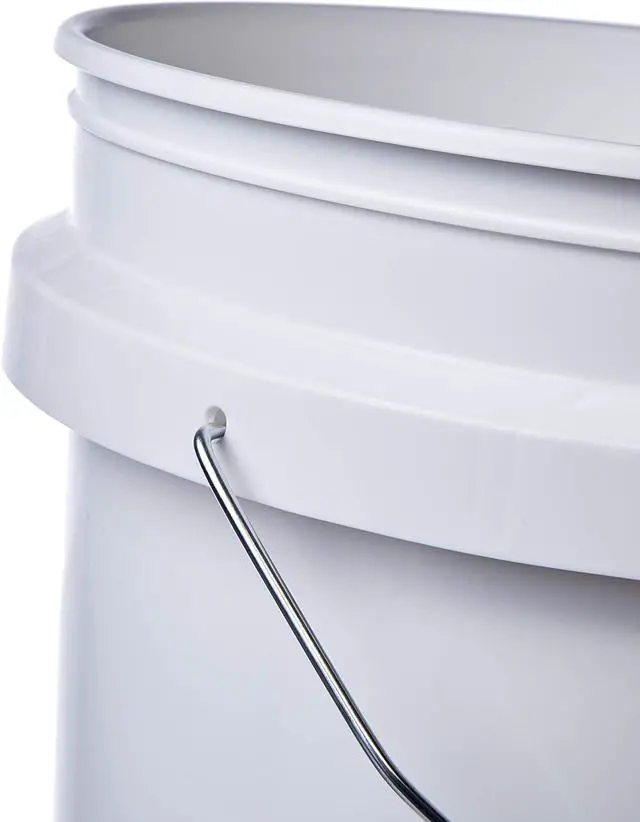 Alt view image 6 of 7 - Hudson Exchange 5 Gallon Bucket with Bottom Grip Handle, HDPE, White, 14 Pack