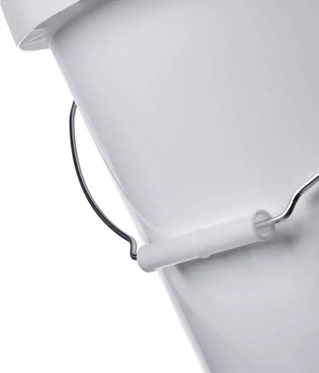 Alt view image 7 of 7 - Hudson Exchange 5 Gallon Bucket with Bottom Grip Handle, HDPE, White, 14 Pack
