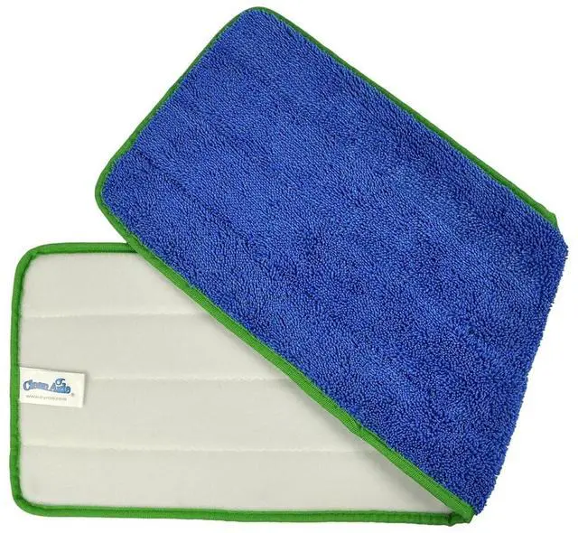 Alt view image 4 of 7 - All Purpose Super Absorbent Mega Microfiber Mop Pads for 24" Mop Plate, Machine Washable, Traps Dust, Dirt & Pet Hair, Reusable for Home & Commercial Cleaning, 28"x8", 6-Pack, Green