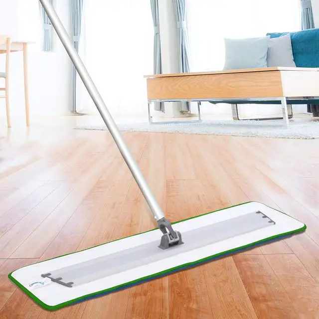 Alt view image 5 of 7 - All Purpose Super Absorbent Mega Microfiber Mop Pads for 24" Mop Plate, Machine Washable, Traps Dust, Dirt & Pet Hair, Reusable for Home & Commercial Cleaning, 28"x8", 6-Pack, Green