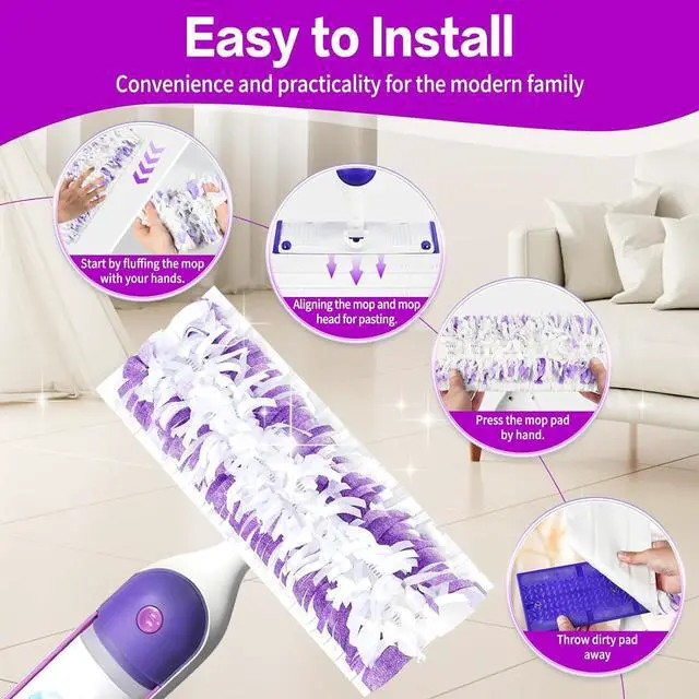 Alt view image 6 of 7 - Disposable Power Mop Pads Refills Compatible with Swiffer Power Mop Pads Replacement for Swiffer Power Mop Refills Multi-Surface Power Mop Pads for Safe On All Finished Floors Cleaning,25 Pack