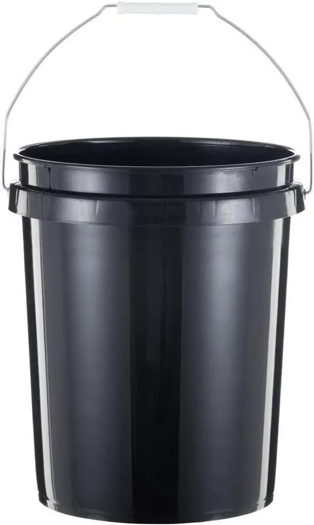 Alt view image 3 of 4 - United Solutions 5 Gallon Bucket Heavy Duty Plastic Bucket Comfortable Handle Easy to Clean Perfect for on The Job Home Improvement or Household Cleaning; Black , 3 Count