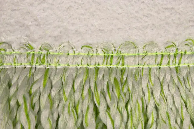 Alt view image 2 of 3 - Commercial Microfiber Dry Mop Pad Refill, 24 Inch Floor Cleaning Pads with Coral Weave and Rope Border, Reusable for Hardwood, Tile, Vinyl, Fits Most Mop Frames, Green Trim, 4-Pack