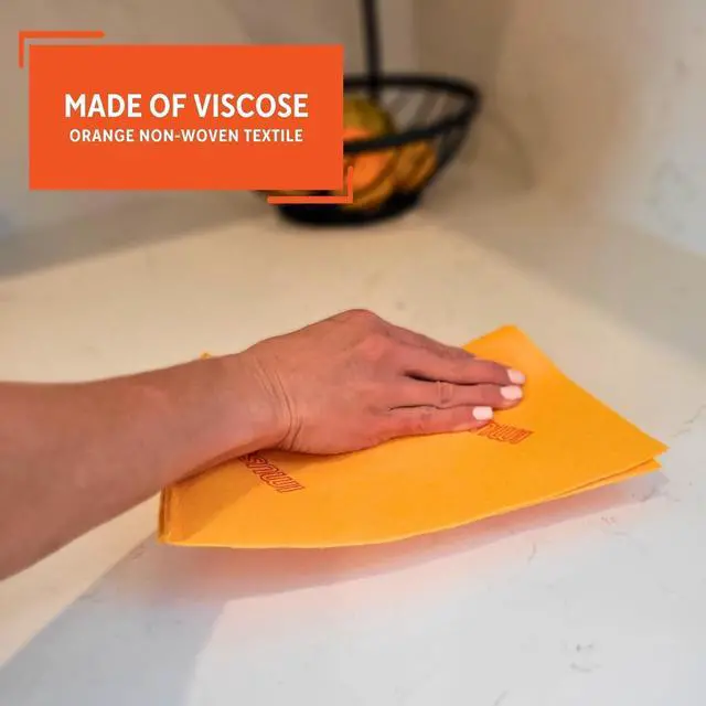 Alt view image 3 of 7 - Imusa USA 24 Pack Reusable Cuban Style Mop Cloth Super Absorbent Multi-Purpose Cleaning Shammy (Chamois) Towel Cloth, Orange