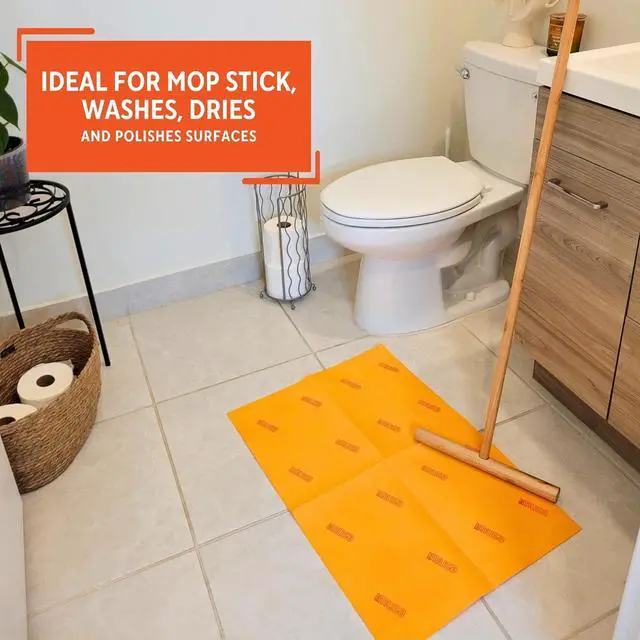 Alt view image 6 of 7 - Imusa USA 24 Pack Reusable Cuban Style Mop Cloth Super Absorbent Multi-Purpose Cleaning Shammy (Chamois) Towel Cloth, Orange