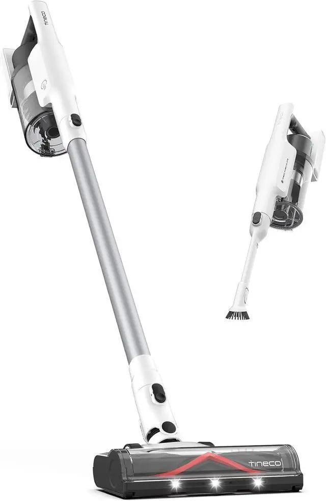 Main image of Tineco A30S Cordless Stick Vacuum Cleaner, 160W Suction, 60Min Runtime, 1L Larger Dustbin, ZeroTangle Brush, PureCyclone Tech, LED Headlight, White