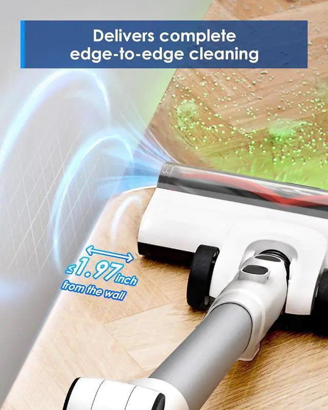 Alt view image 5 of 7 - Tineco Pure ONE A50S Cordless Stick Vacuum Cleaner, 185W Suction,1L Larger Dustbin, 3DSense Power Brush, PureCyclone Tech, Easily Tackles Large Debris