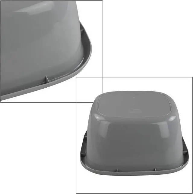 Alt view image 3 of 6 - Set of 3 Plastic Wash Tub Dish Pan Basin, 16 Quart, Grey