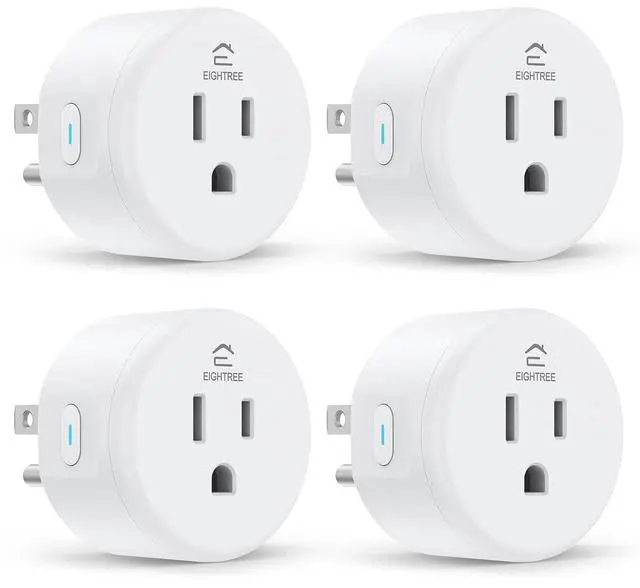 Main image of EIGHTREE Smart Plug, Smart Home WiFi Outlet Works with Alexa & Google Home, Smart Socket with Remote Control & Timer Function, 2.4GHz WiFi Only, 4 Packs