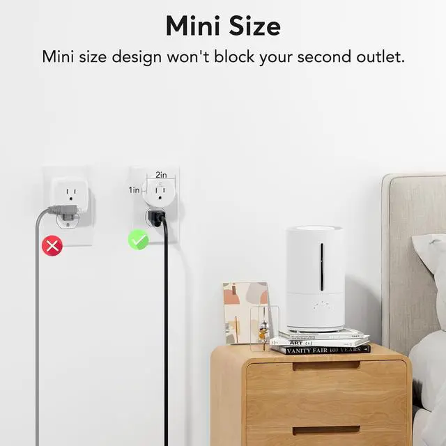 Alt view image 7 of 7 - EIGHTREE Smart Plug, Smart Home WiFi Outlet Works with Alexa & Google Home, Smart Socket with Remote Control & Timer Function, 2.4GHz WiFi Only, 4 Packs