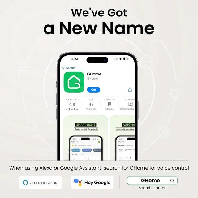 Alt view image 5 of 7 - Smart Plug, GHome Smart WiFi Plugs Work with Alexa and Google Home, Smart WiFi Outlet with Remote Control and Timer Function, 2.4GHz Wi-Fi Only, No Hub Required, ETL FCC Listed, White