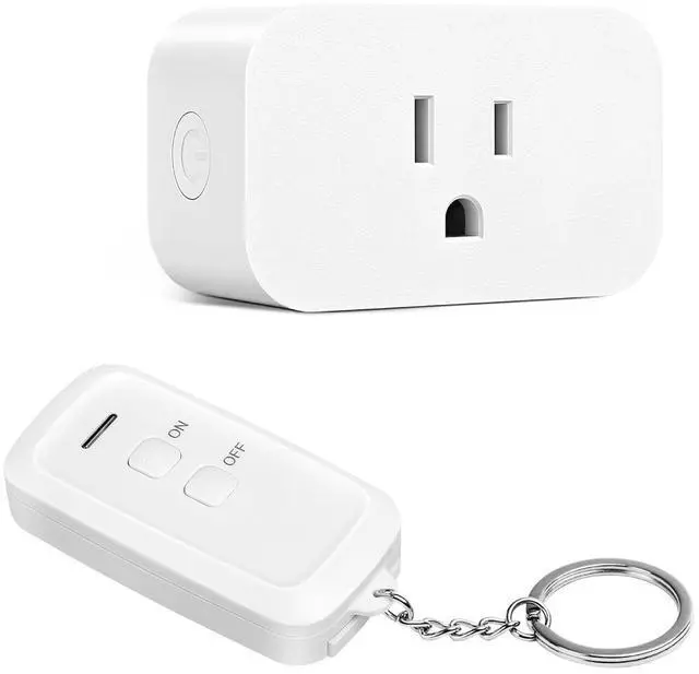 Main image of DEWENWILS Indoor Remote Control Outlet, Wireless Remote Light Switch, No Interference Remote Outlet Switch, No Wiring, 15A/1875W, 100ft RF Range, Compact Design, Programmable