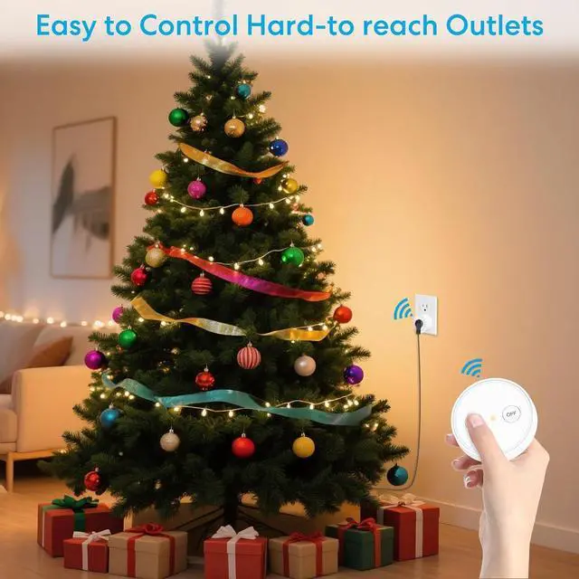 Alt view image 2 of 7 - LoraTap Mini Remote Control Outlet Plug Adapter, 656ft Range Wireless Light Switch for Household Appliances, No Hub Required, 10A/1100W, White