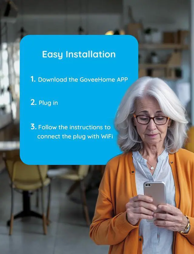 Alt view image 5 of 7 - Govee Smart Plug 15A, WiFi Bluetooth Outlets 4 Pack Work with Alexa and Google Assistant, WiFi Plugs with Multiple Timers, Govee Home APP Group Control Remotely, No Hub Required, ETL&FCC Certified