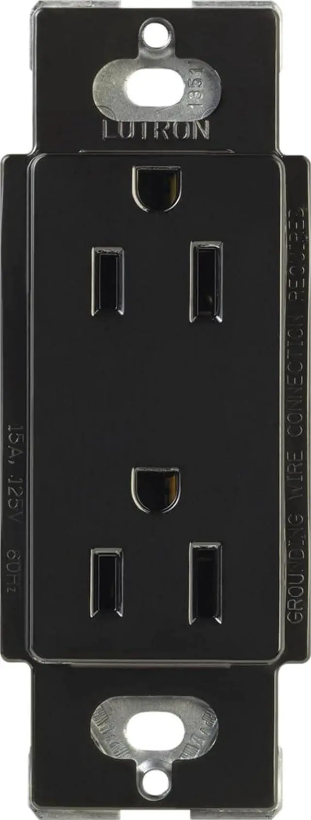 Main image of Lutron CARS-15-TR-BL Duplex Receptacle, Black