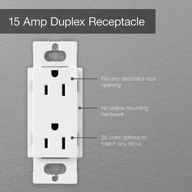 Alt view image 2 of 6 - Lutron CARS-15-TR-BL Duplex Receptacle, Black