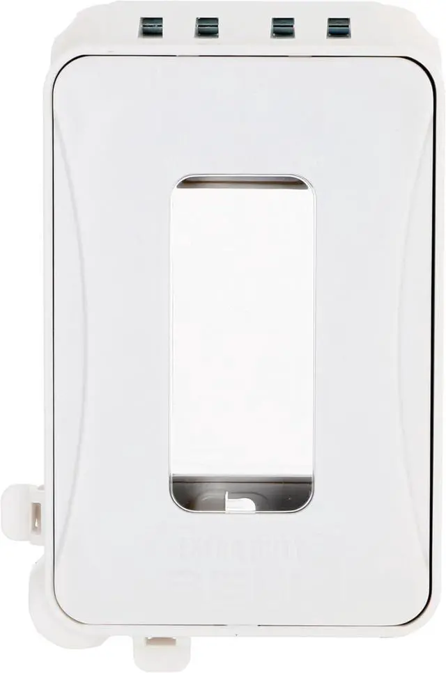 Alt view image 2 of 7 - TAYMAC ML500W Single-Gang Mount 16-in-1 Flat Nonmetallic Weatherproof Vertical/Horizontal, 1-Pack, White