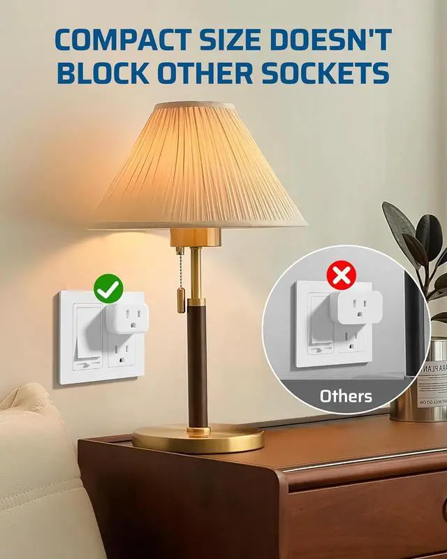 Alt view image 3 of 7 - DEWENWILS Wireless Remote Control Outlet, Programmable and Expandable Electrical Outlet Switch, Wireless Remote Light Switch, 100FT Range, FCC Listed, 1 Remote and 3 Outlets