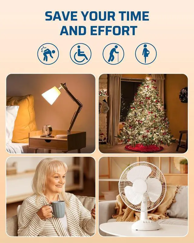 Alt view image 6 of 7 - DEWENWILS Wireless Remote Control Outlet, Programmable and Expandable Electrical Outlet Switch, Wireless Remote Light Switch, 100FT Range, FCC Listed, 1 Remote and 3 Outlets