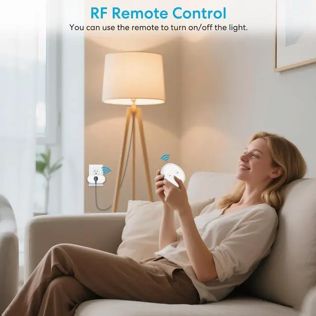 Alt view image 3 of 7 - LoraTap Remote-Control Outlet: Wireless Outlet Switch Indoor  100 FT Range  Programmable & Expandable  Renter Friendly